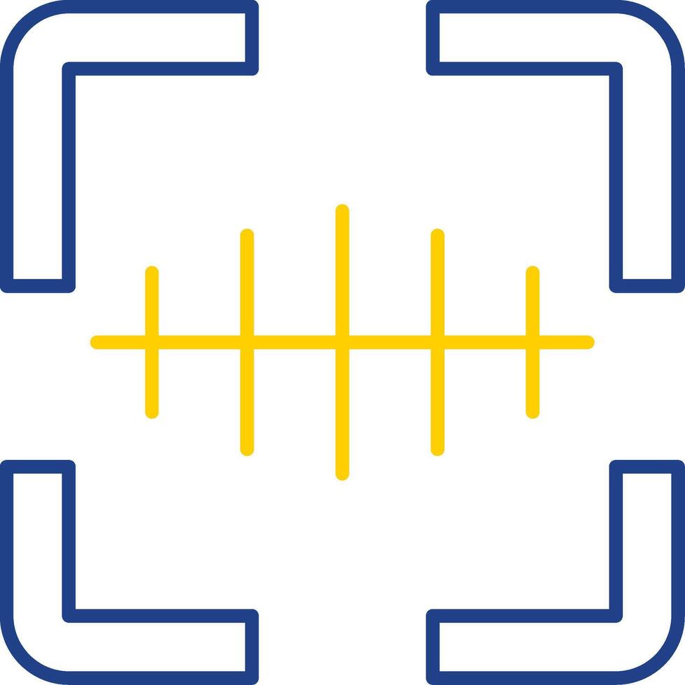 Barcode Scanner Line Two Color Icon vector