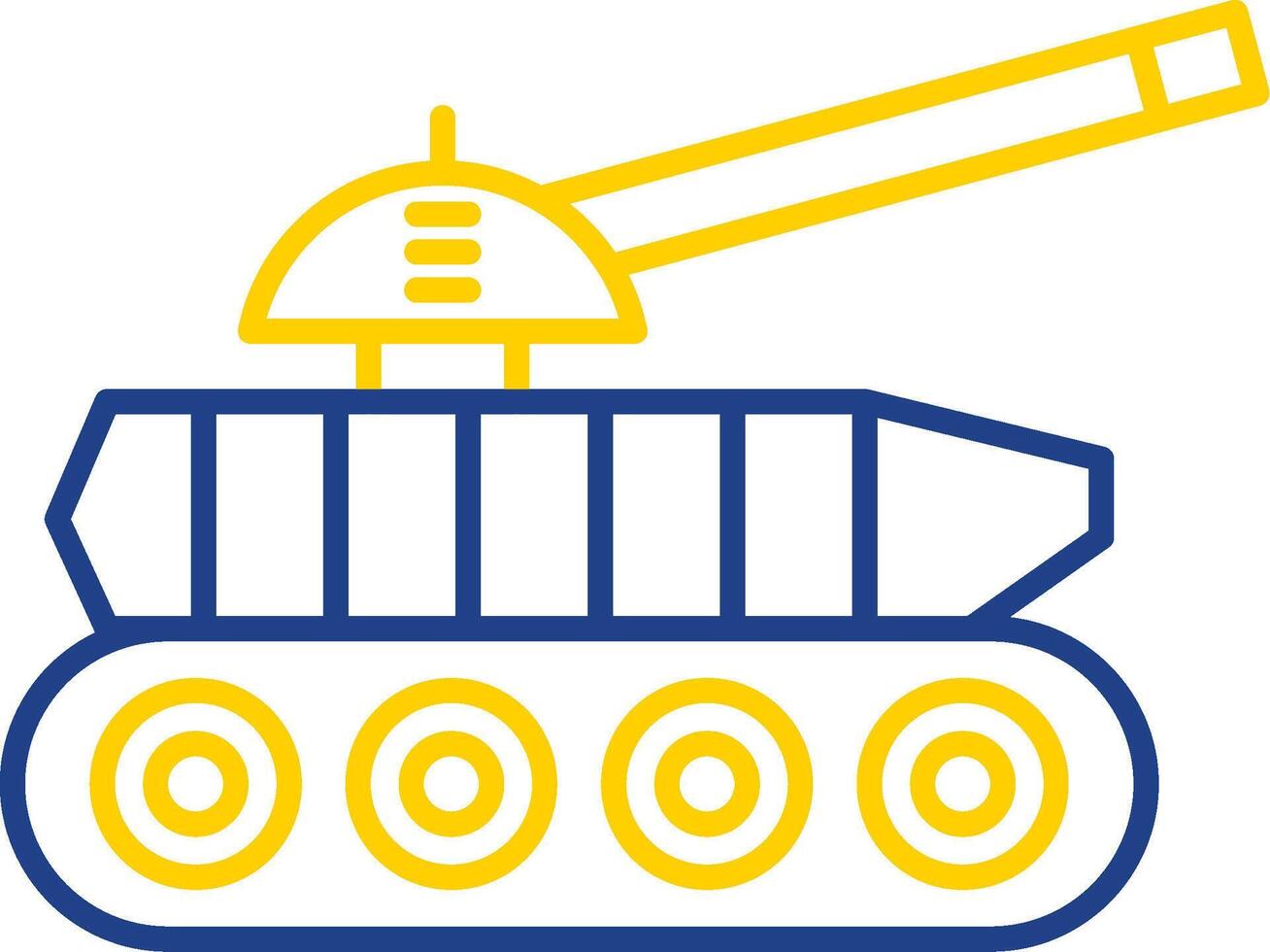 Tank Line Two Color Icon vector