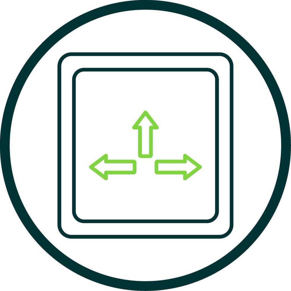 Resize Line Circle Icon vector