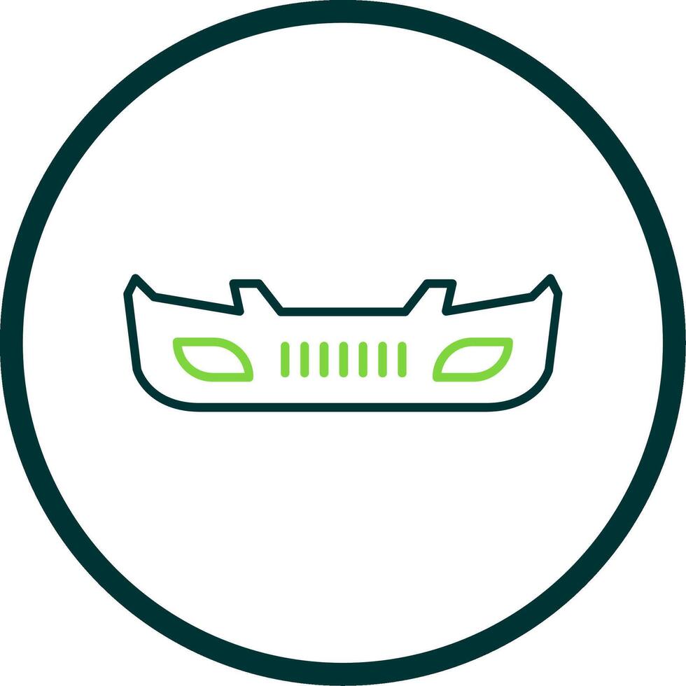 Bumper Line Circle Icon vector