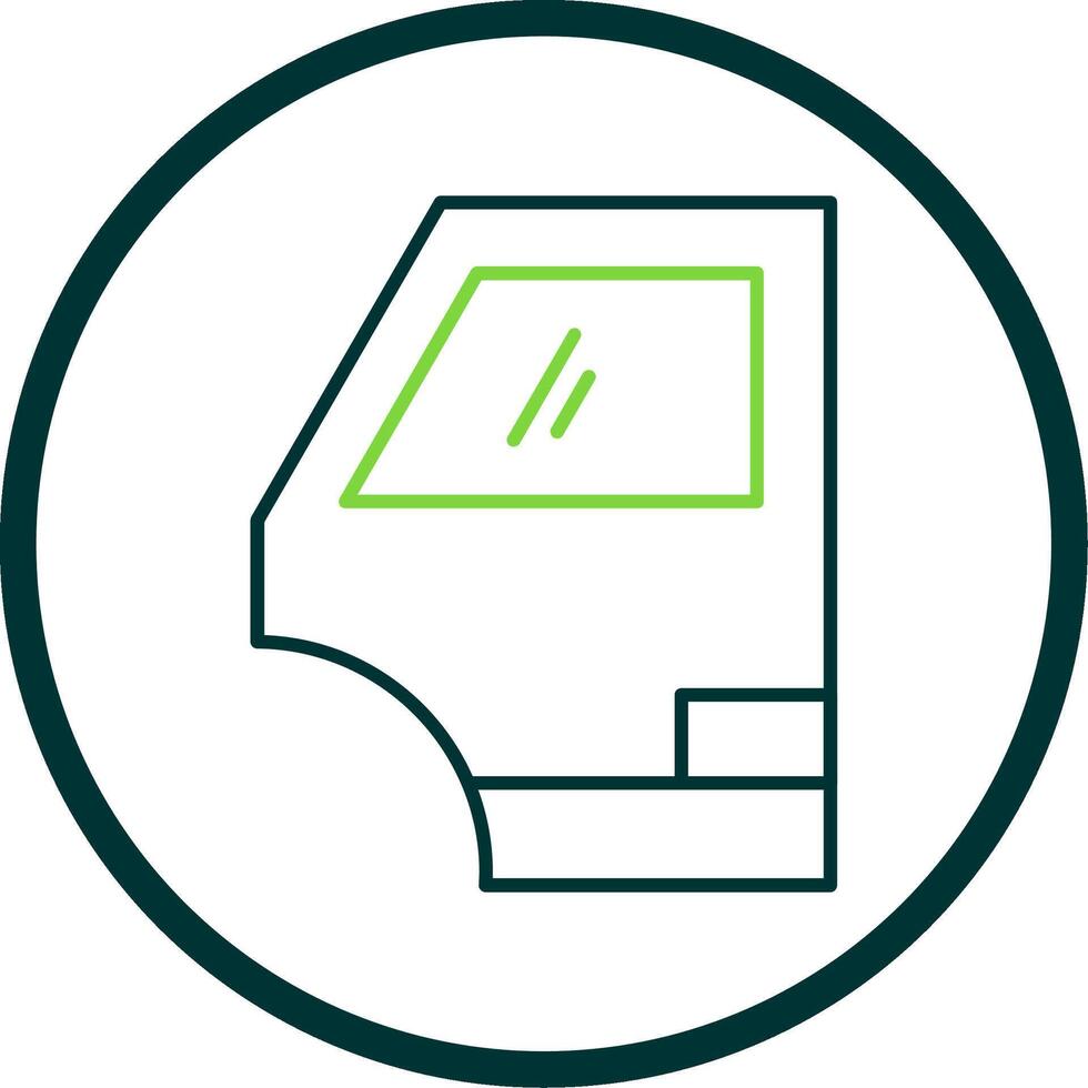 Car Door Line Circle Icon vector