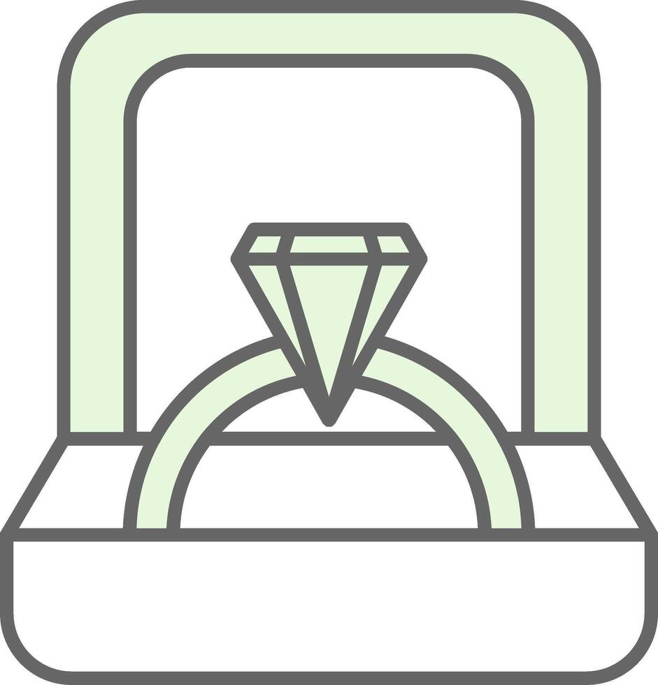 Ring Box Fillay Icon vector