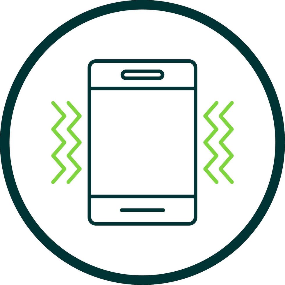 Vibration Line Circle Icon vector