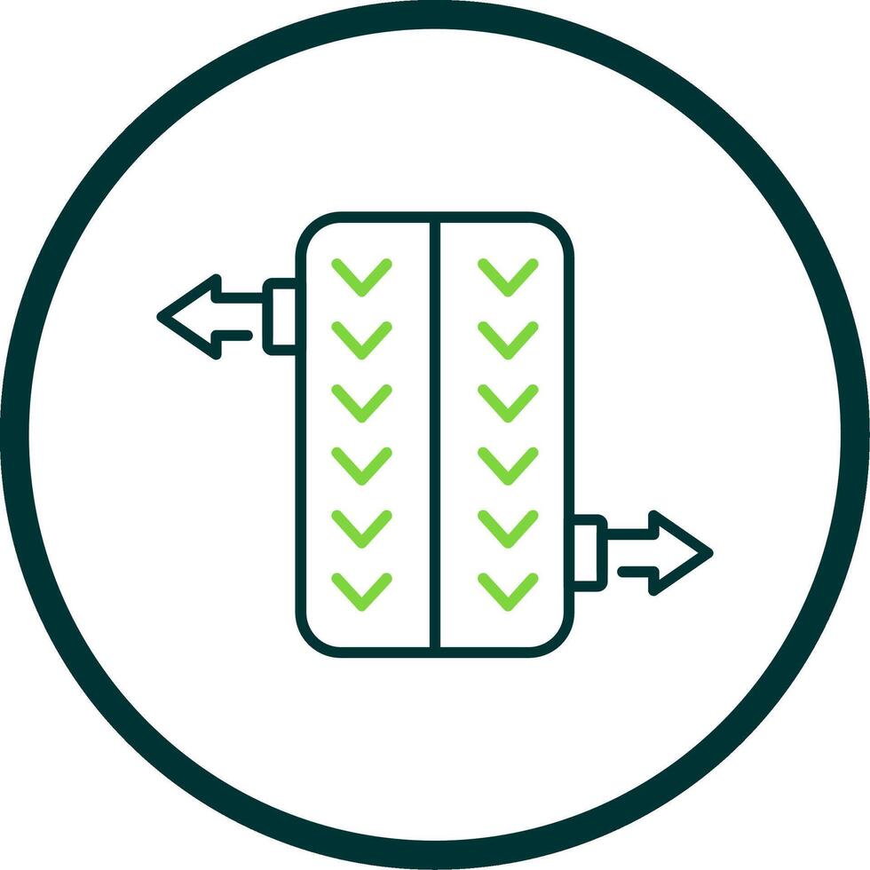 Wheel Alignment Line Circle Icon vector