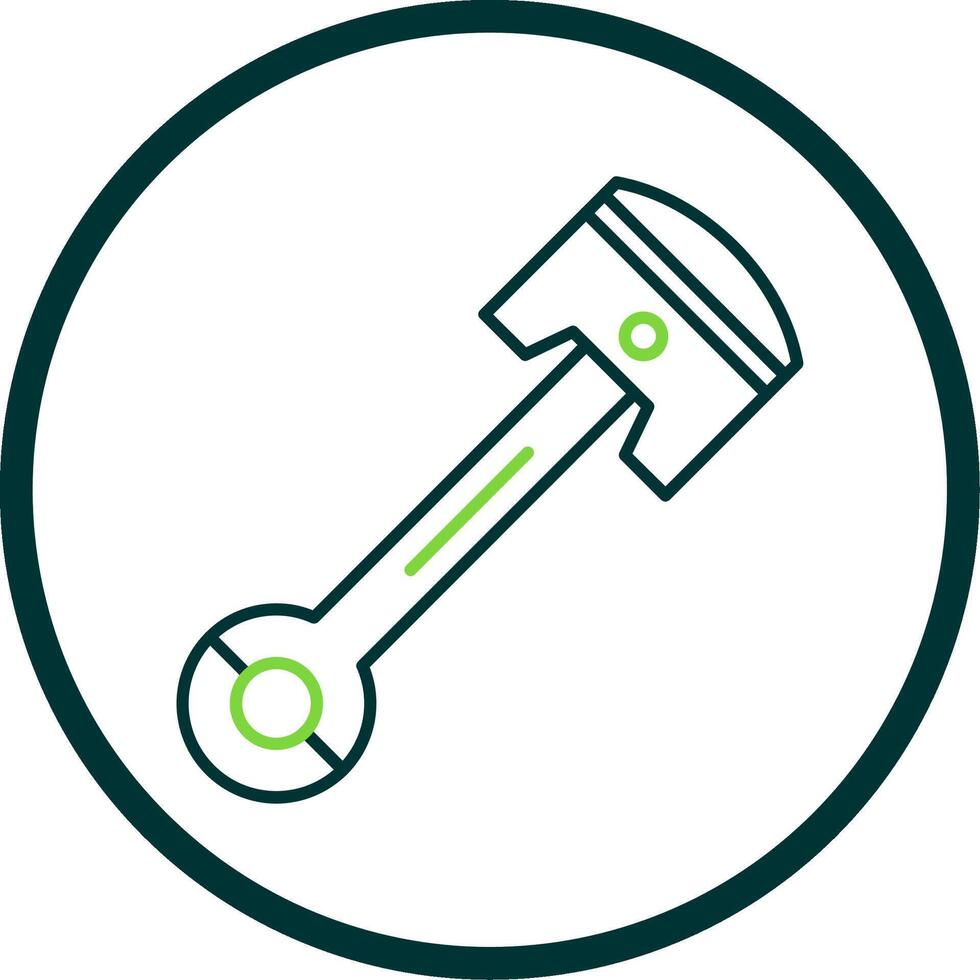 Piston Line Circle Icon vector
