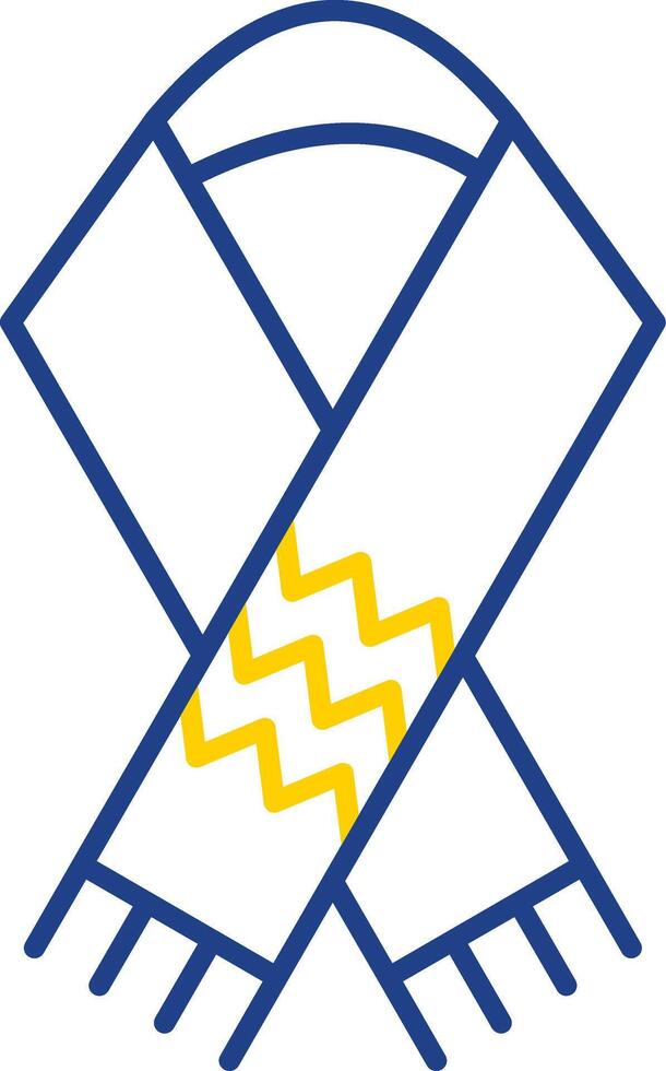 Scarf Line Two Color Icon vector