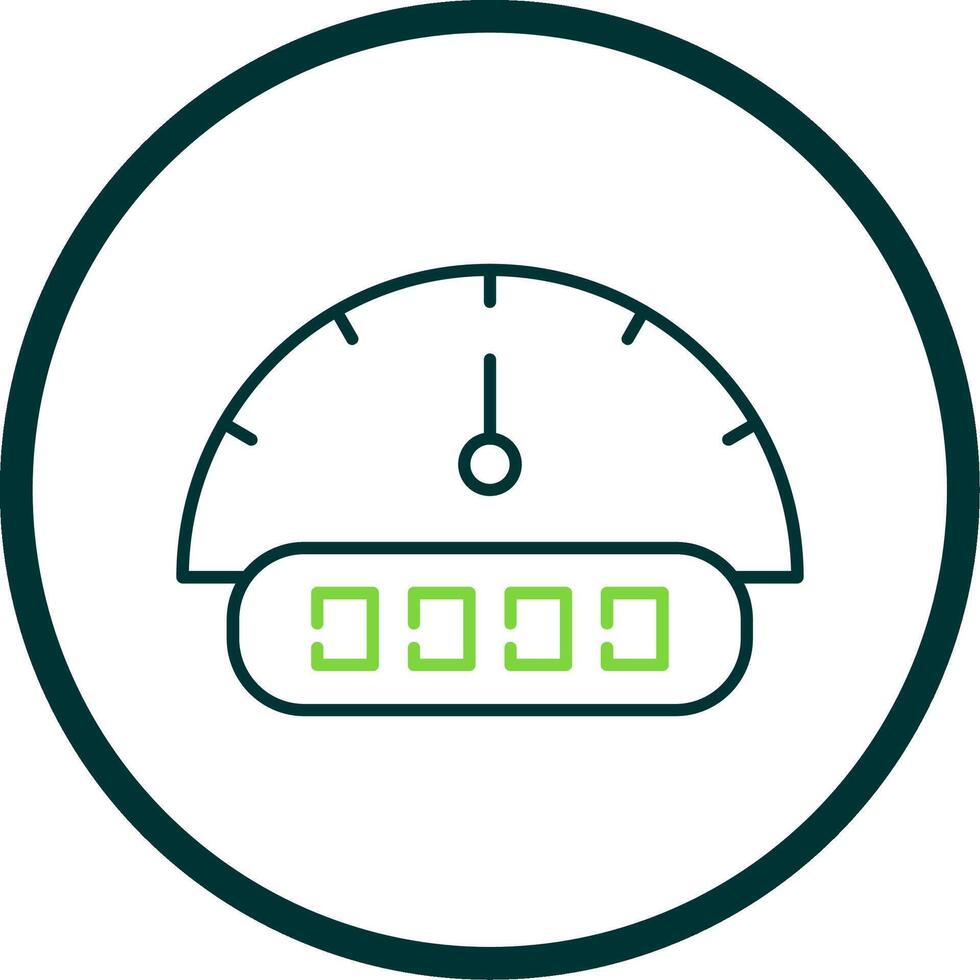 Tachometer Line Circle Icon vector