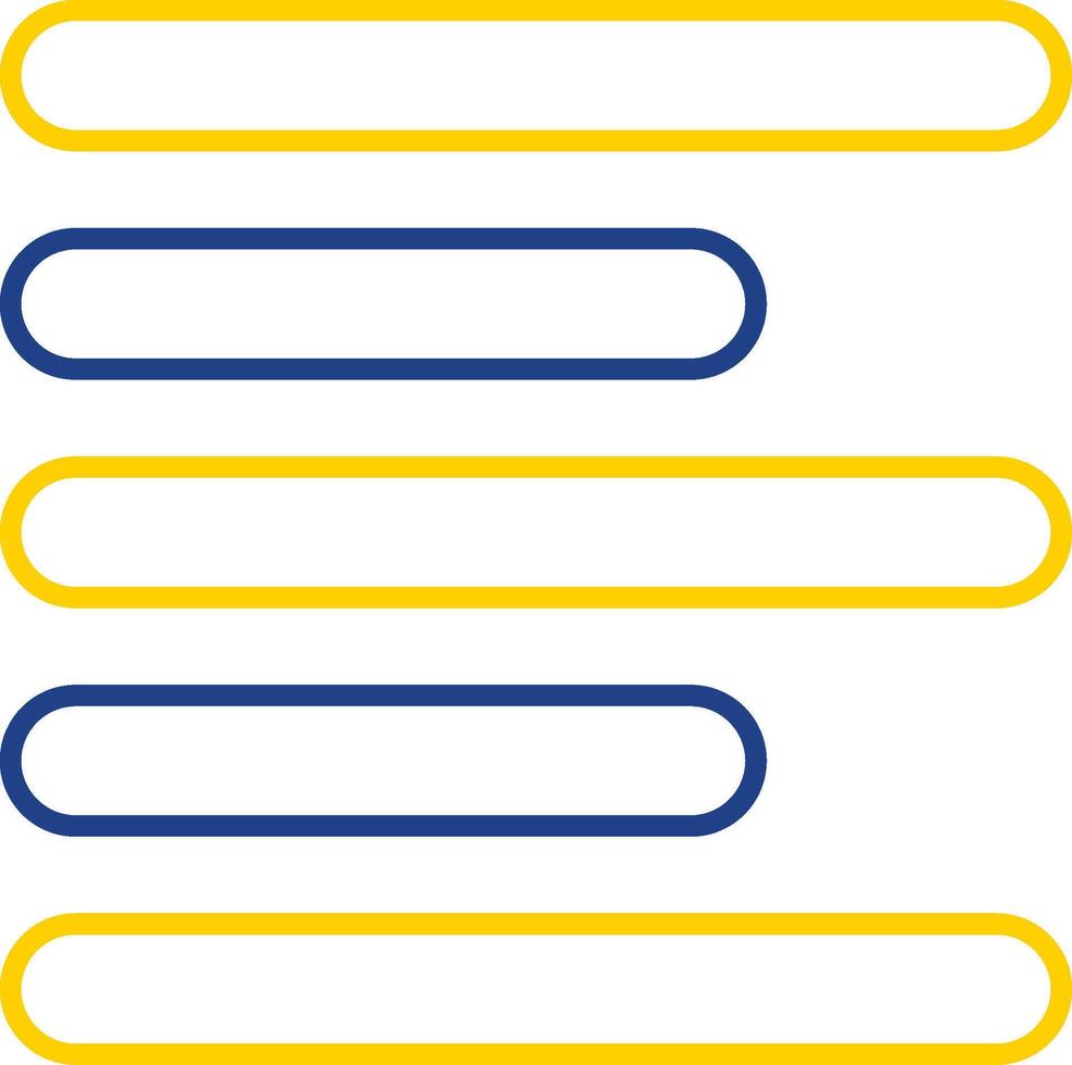 Horizontal Left Align Line Two Color Icon vector