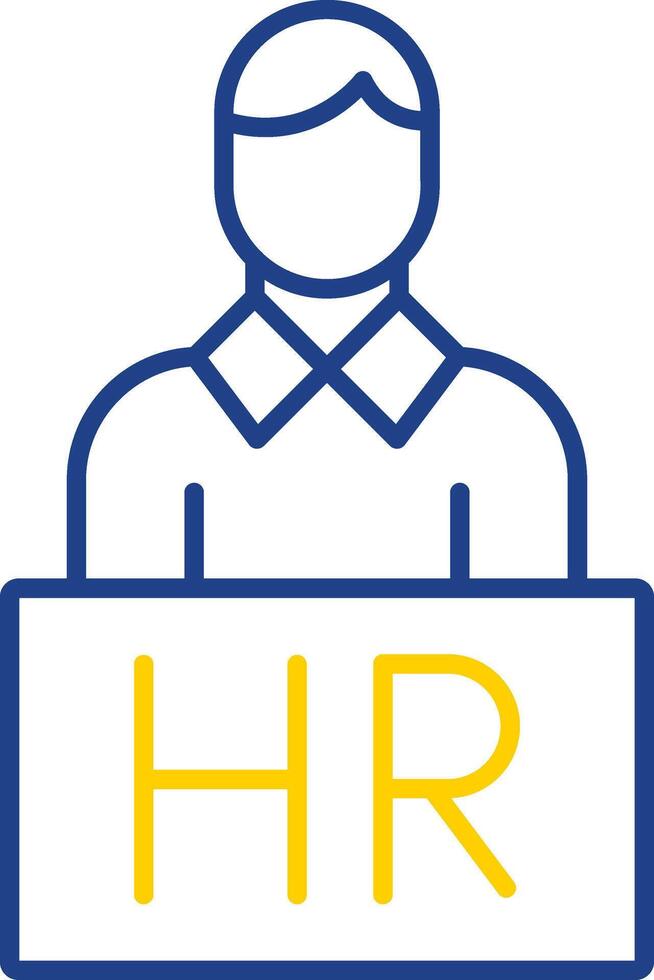 Human Resources Line Two Color Icon vector