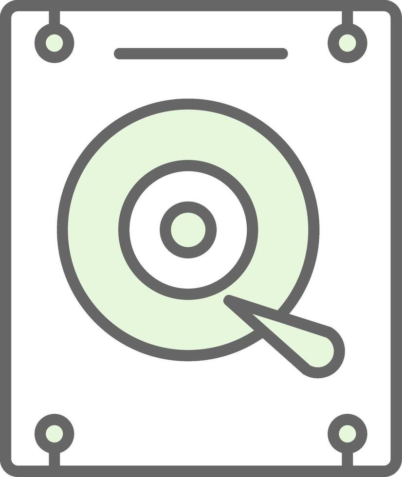 Hard Disk Fillay Icon vector