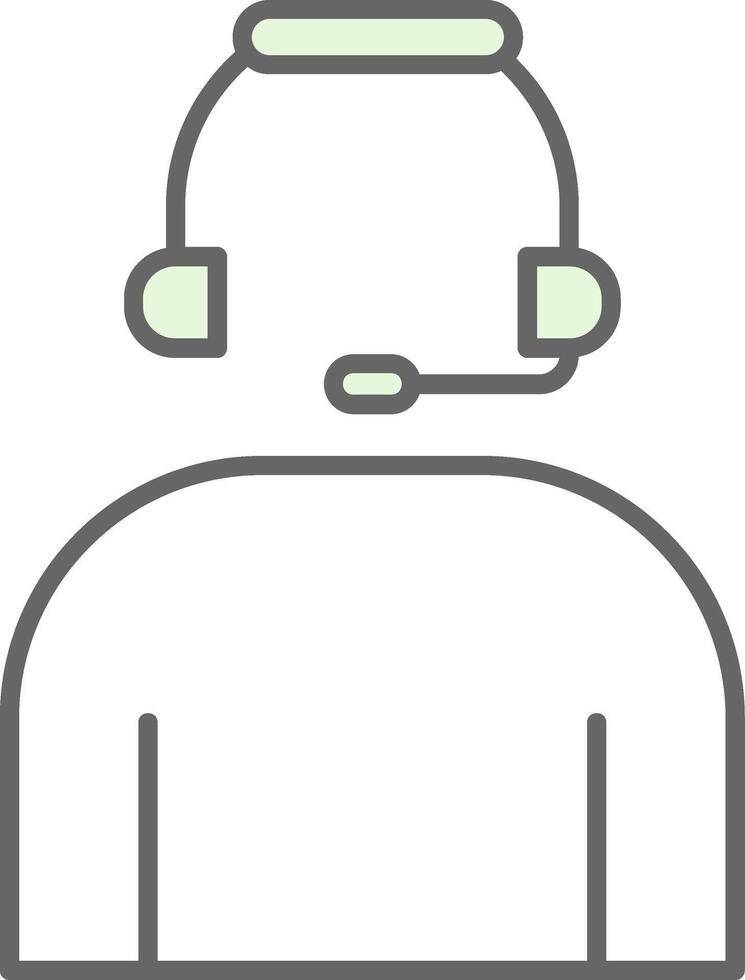 Headset Fillay Icon vector