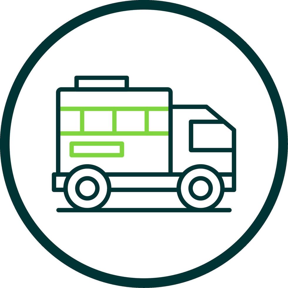 Land Transportation Line Circle Icon vector