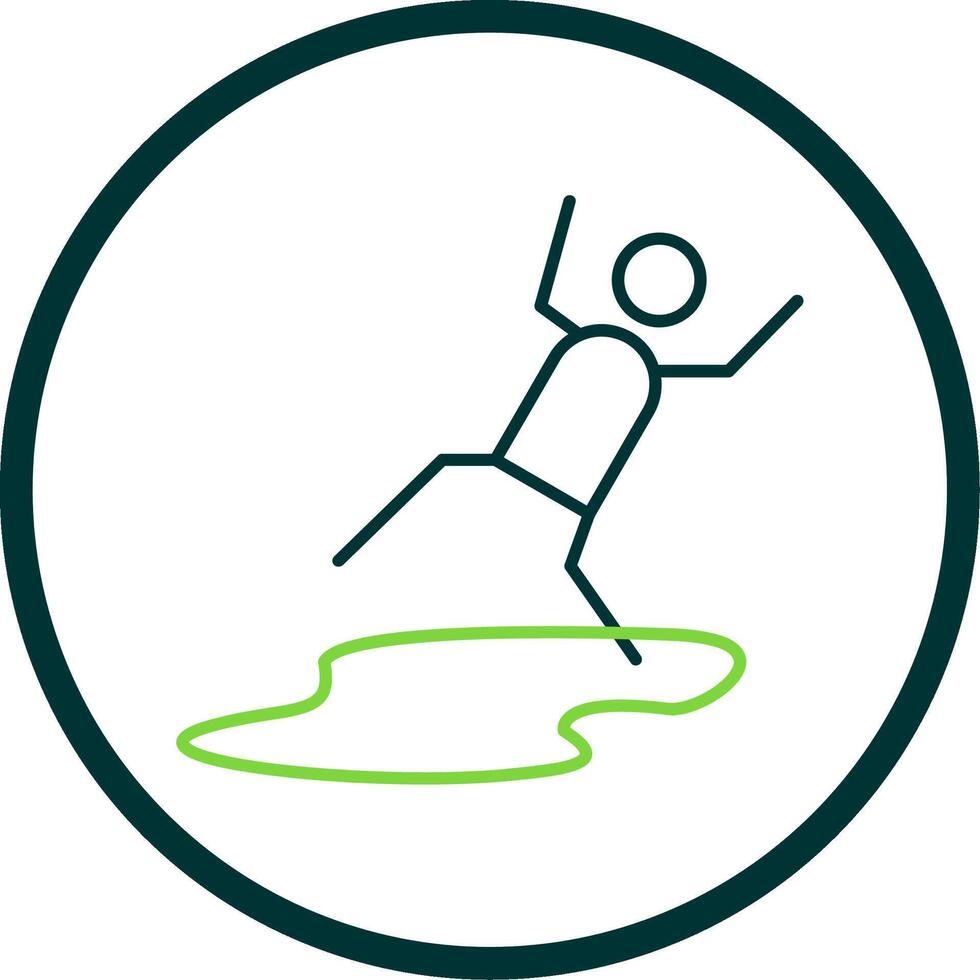 Slippery Line Circle Icon vector