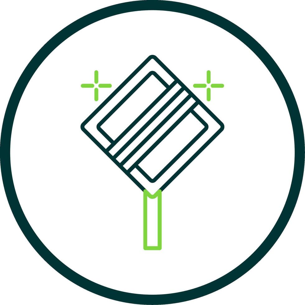 End Of Priority Line Circle Icon vector