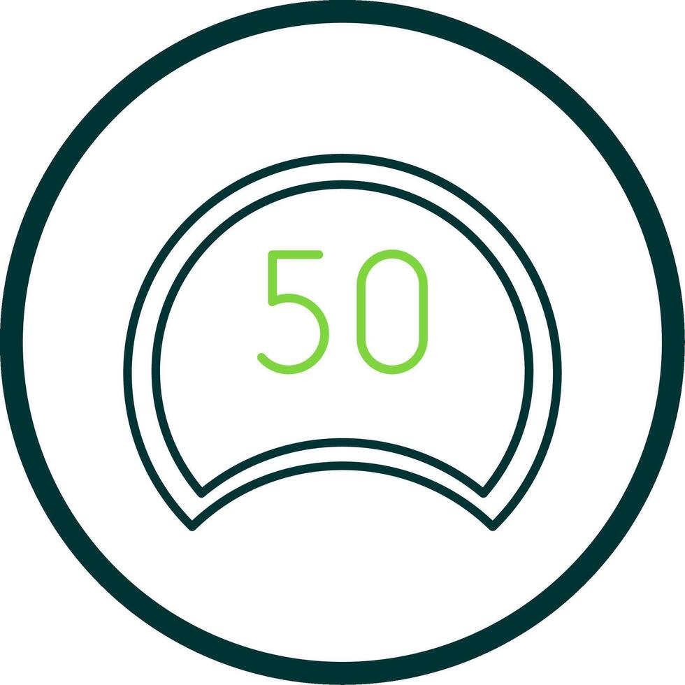 Speed Limit Line Circle Icon vector