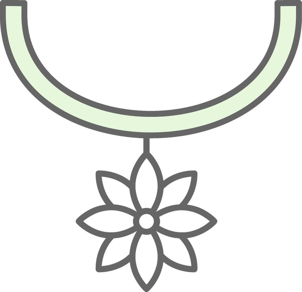 Flower Necklace Fillay Icon vector