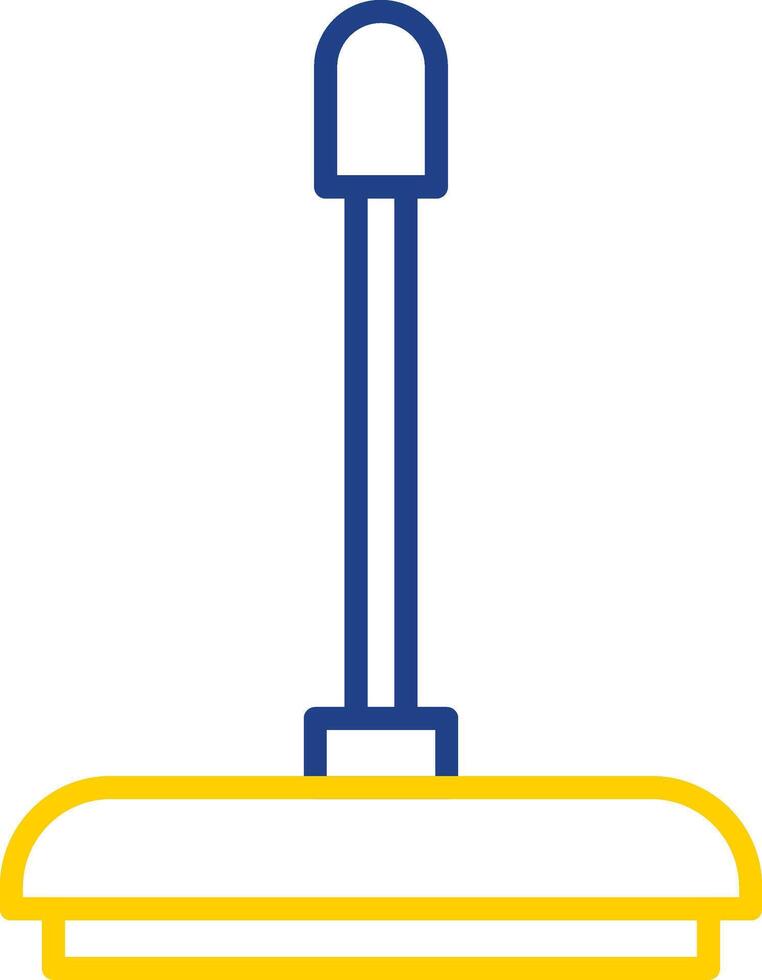 Floor Wiper Line Two Color Icon vector