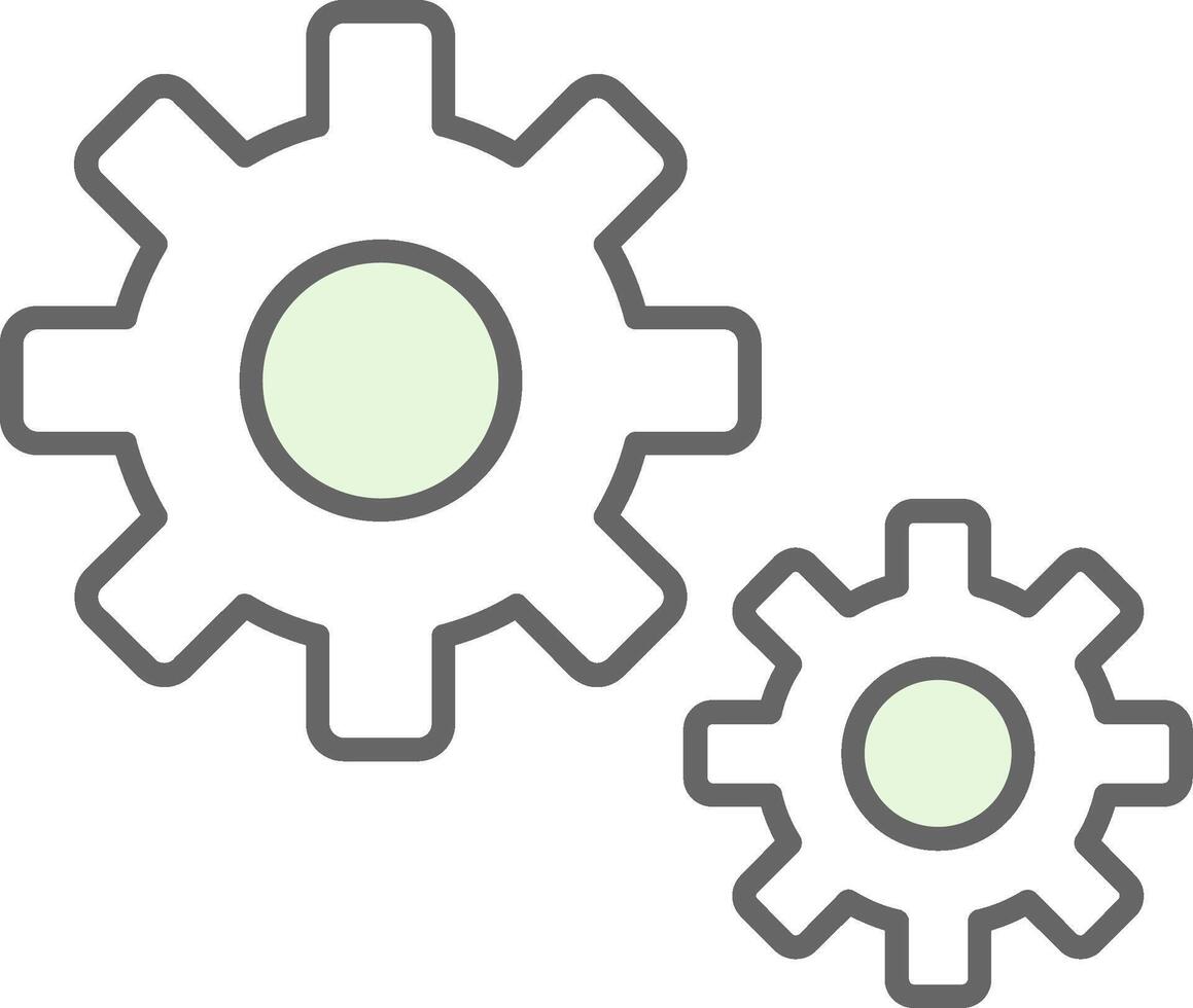 Gear Fillay Icon vector