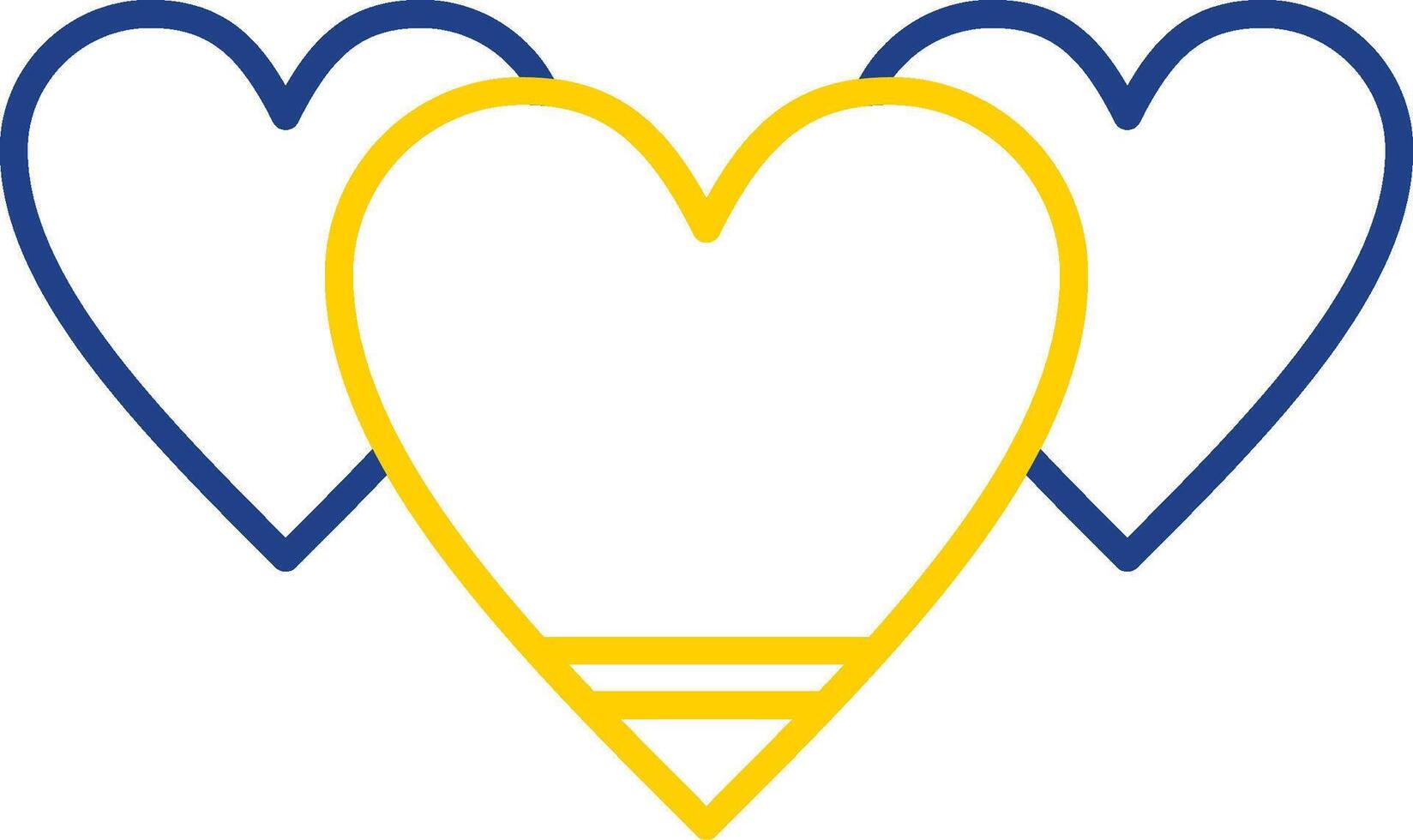 Heart Line Two Color Icon vector