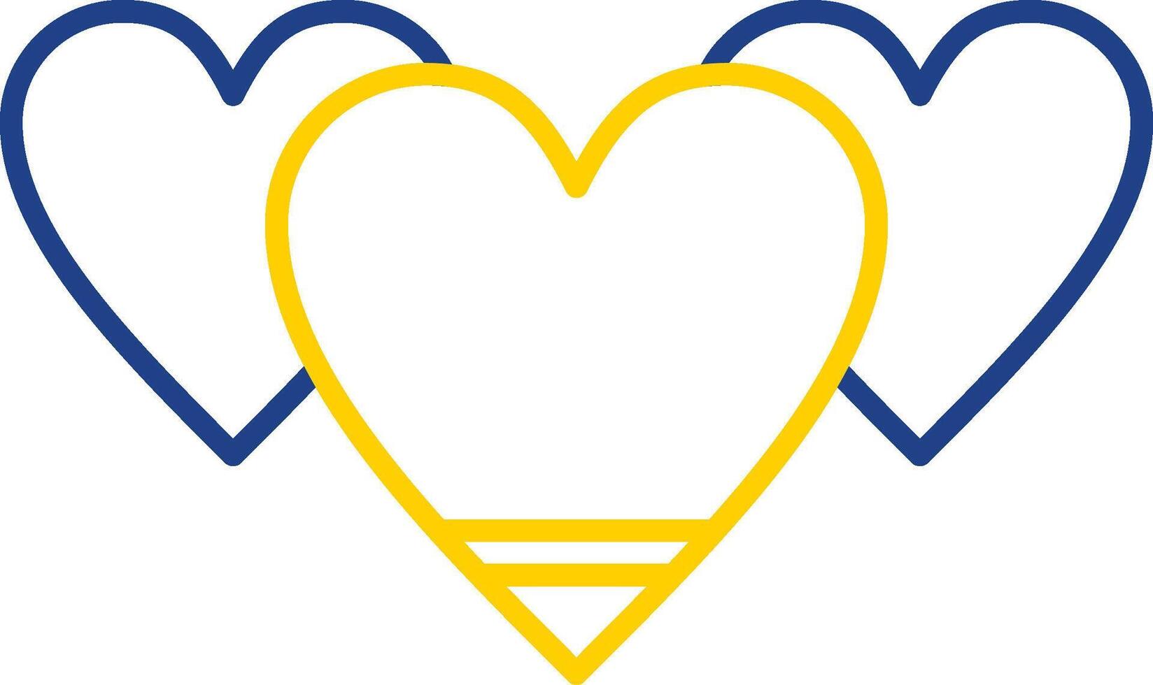 Heart Line Two Color Icon vector