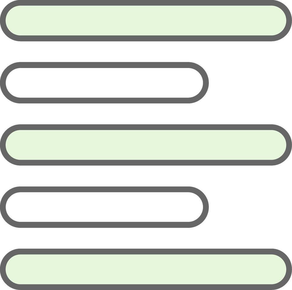 Horizontal Left Align Fillay Icon vector