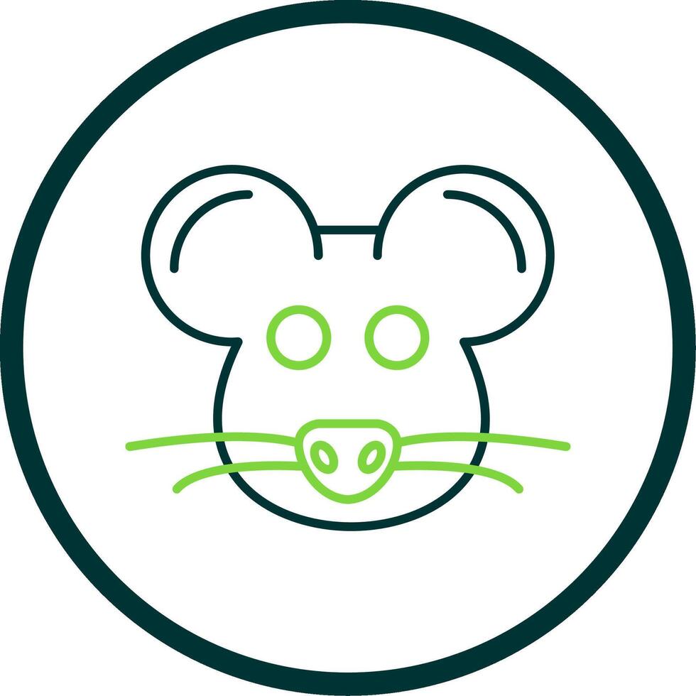 Mouse Line Circle Icon vector