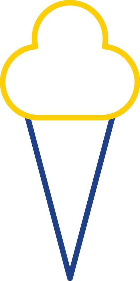 Ice Cream Line Two Color Icon vector