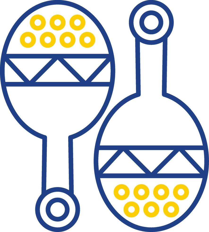 Maracas Line Two Color Icon vector