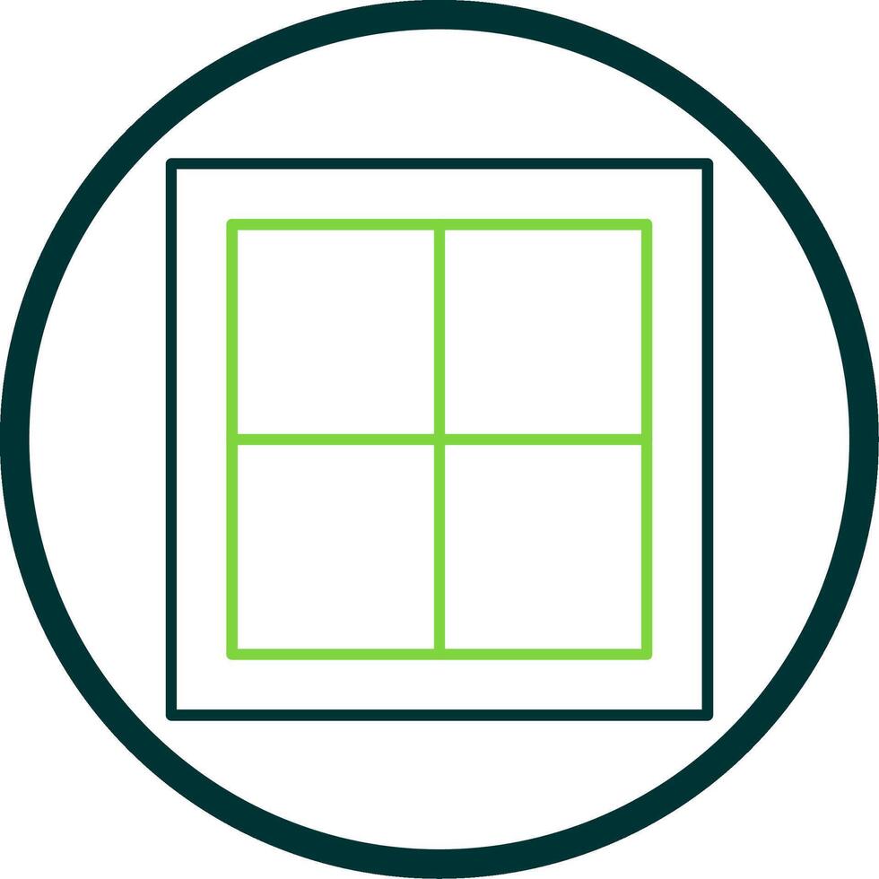 Window Line Circle Icon vector