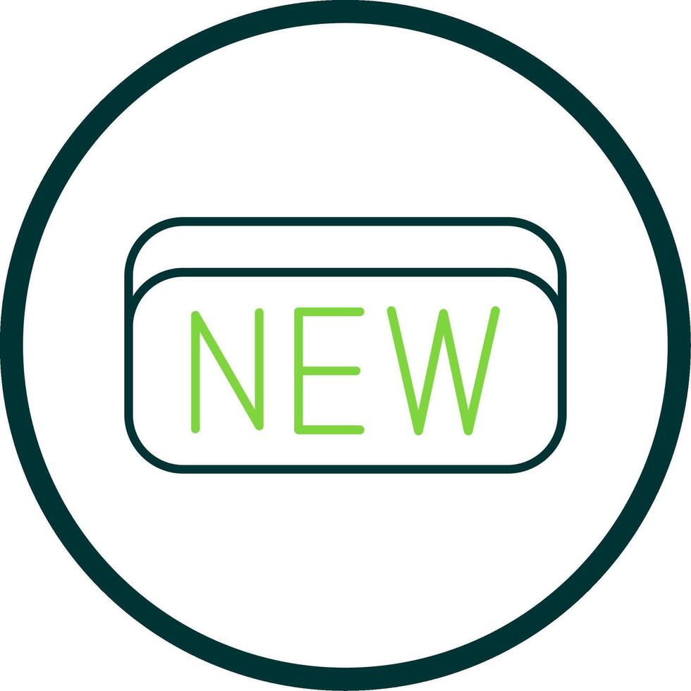 New Card Line Circle Icon vector