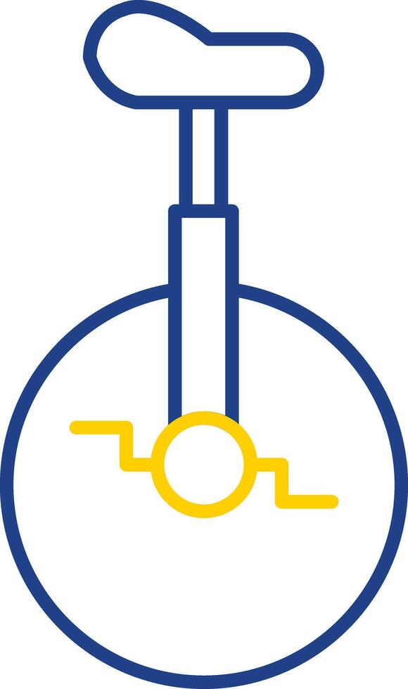 Monocycle Line Two Color Icon vector