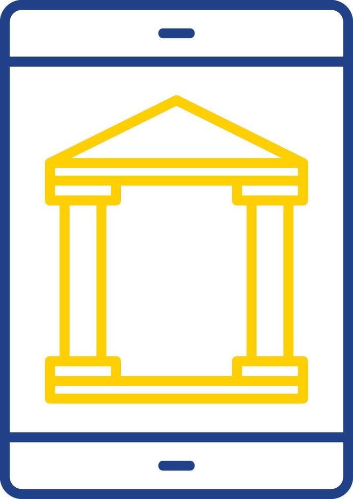 Mobile Banking Line Two Color Icon vector