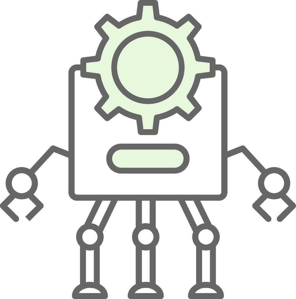 robot relleno icono vector