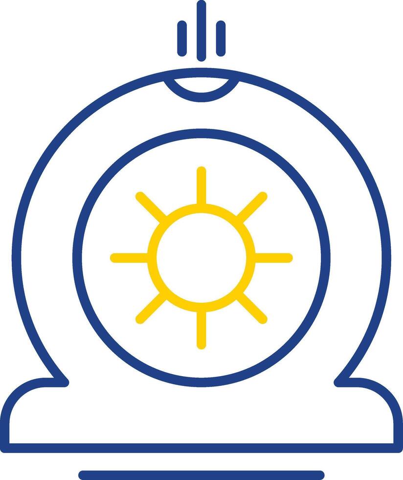 Flat Tire Line Two Color Icon vector