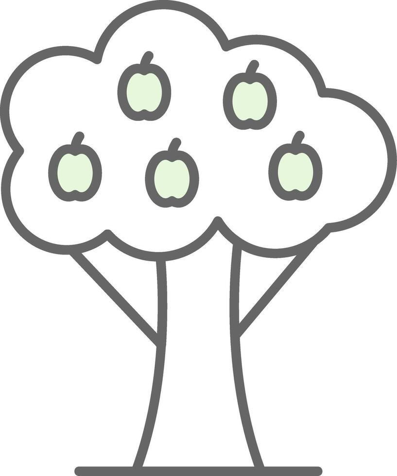 Fruit Tree Fillay Icon vector