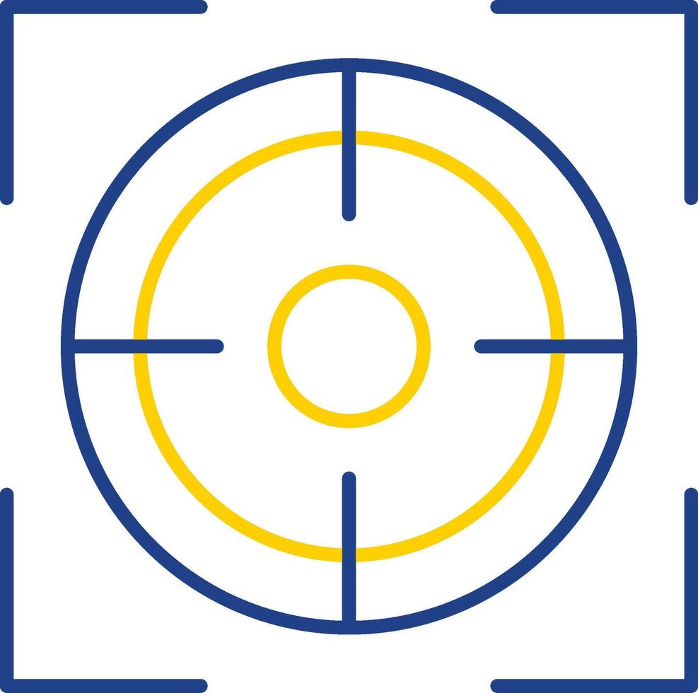 Focus Line Two Color Icon vector