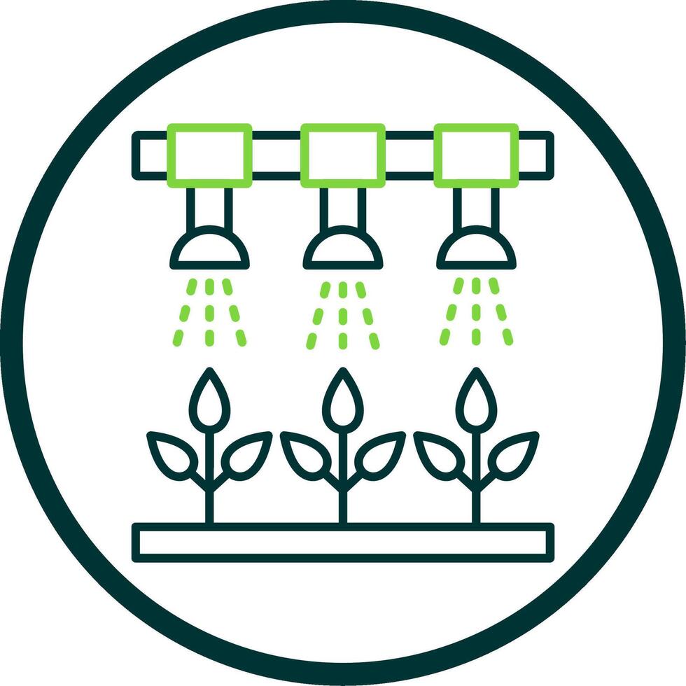 Irrigation System Line Circle Icon vector