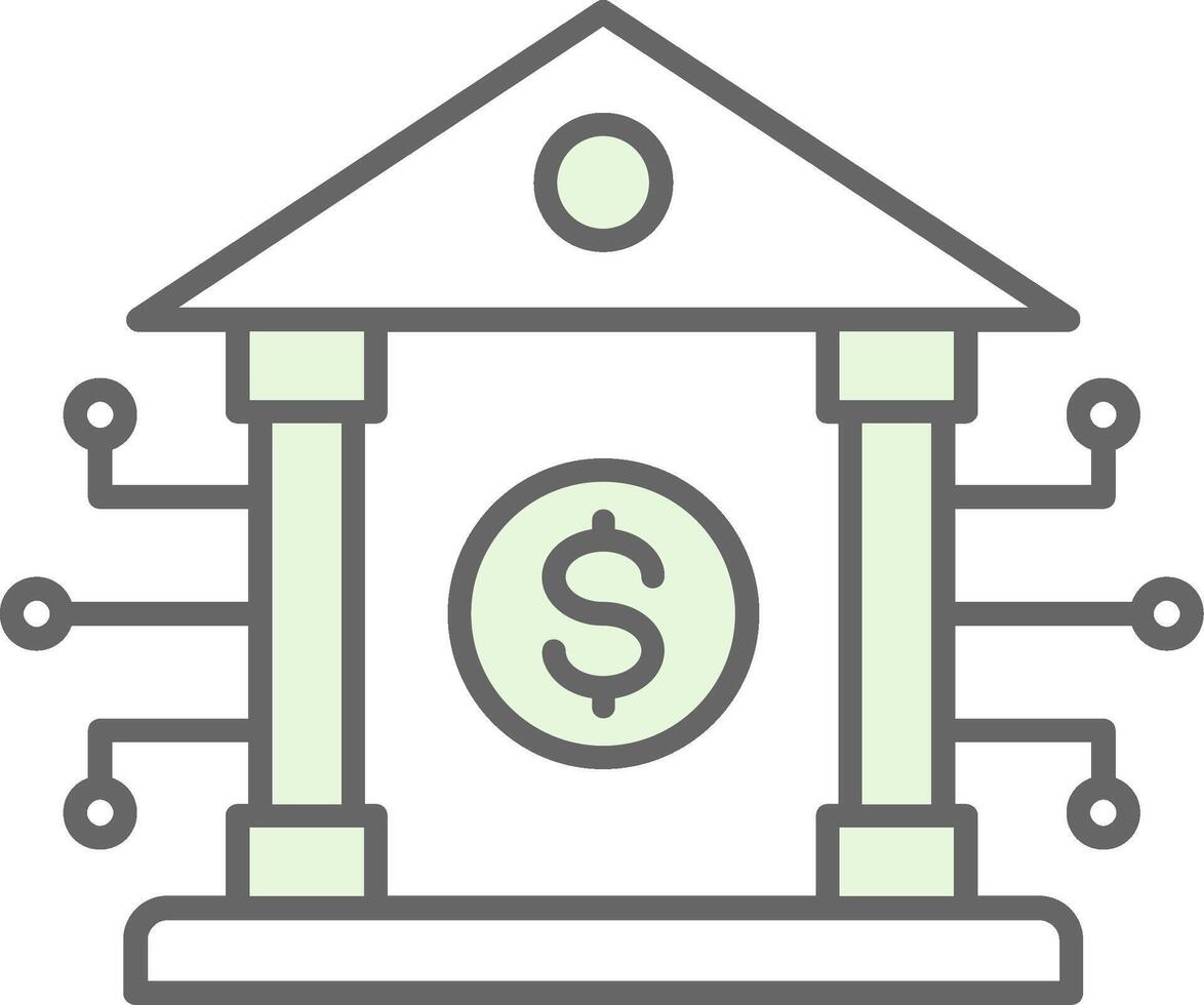 Banking System Fillay Icon vector