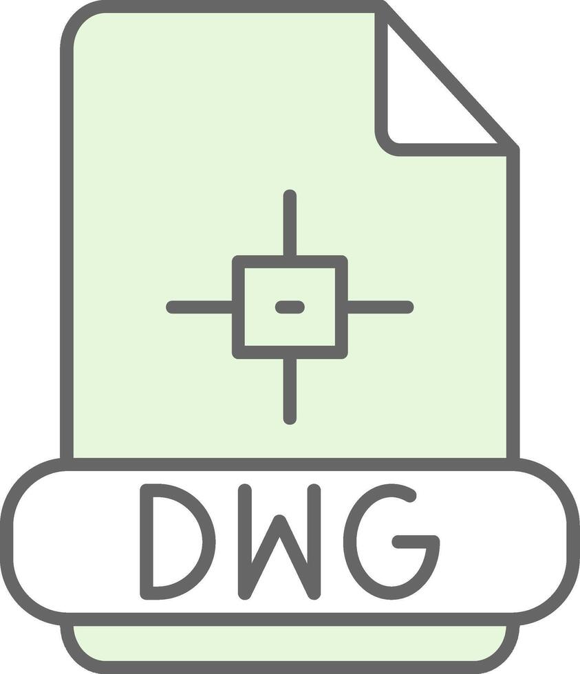 dwg relleno icono vector