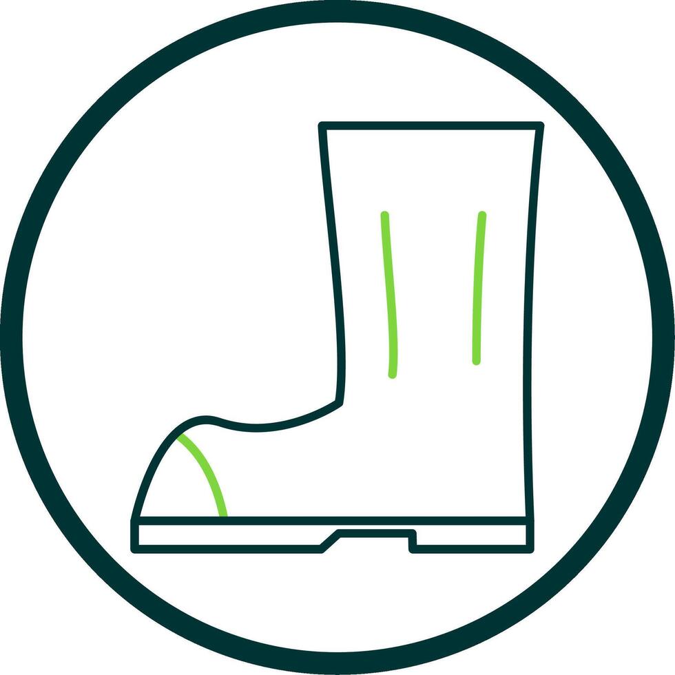 Boot Line Circle Icon vector