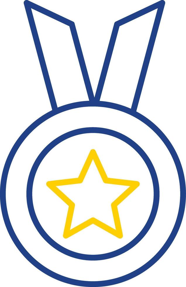 Achievement Line Two Color Icon vector