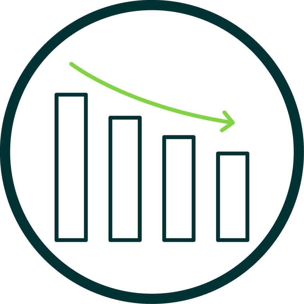 Reputation Loss Line Circle Icon vector