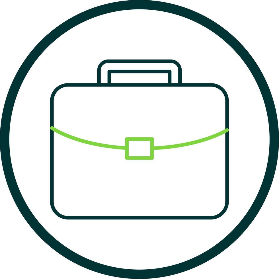 Brief Line Circle Icon vector