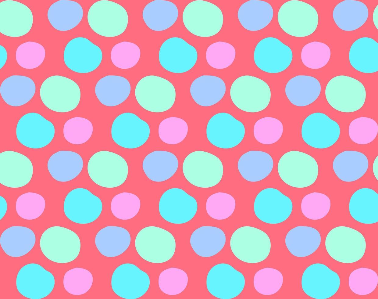 Seamless pattern in the form of multi-colored circles on a pink background vector