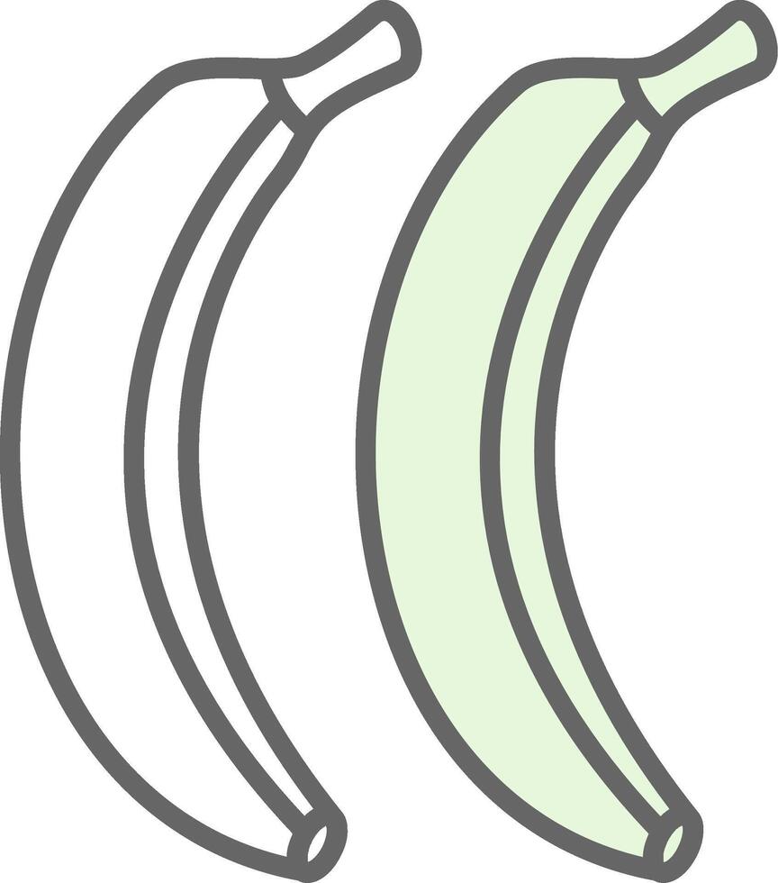 bananas relleno icono vector