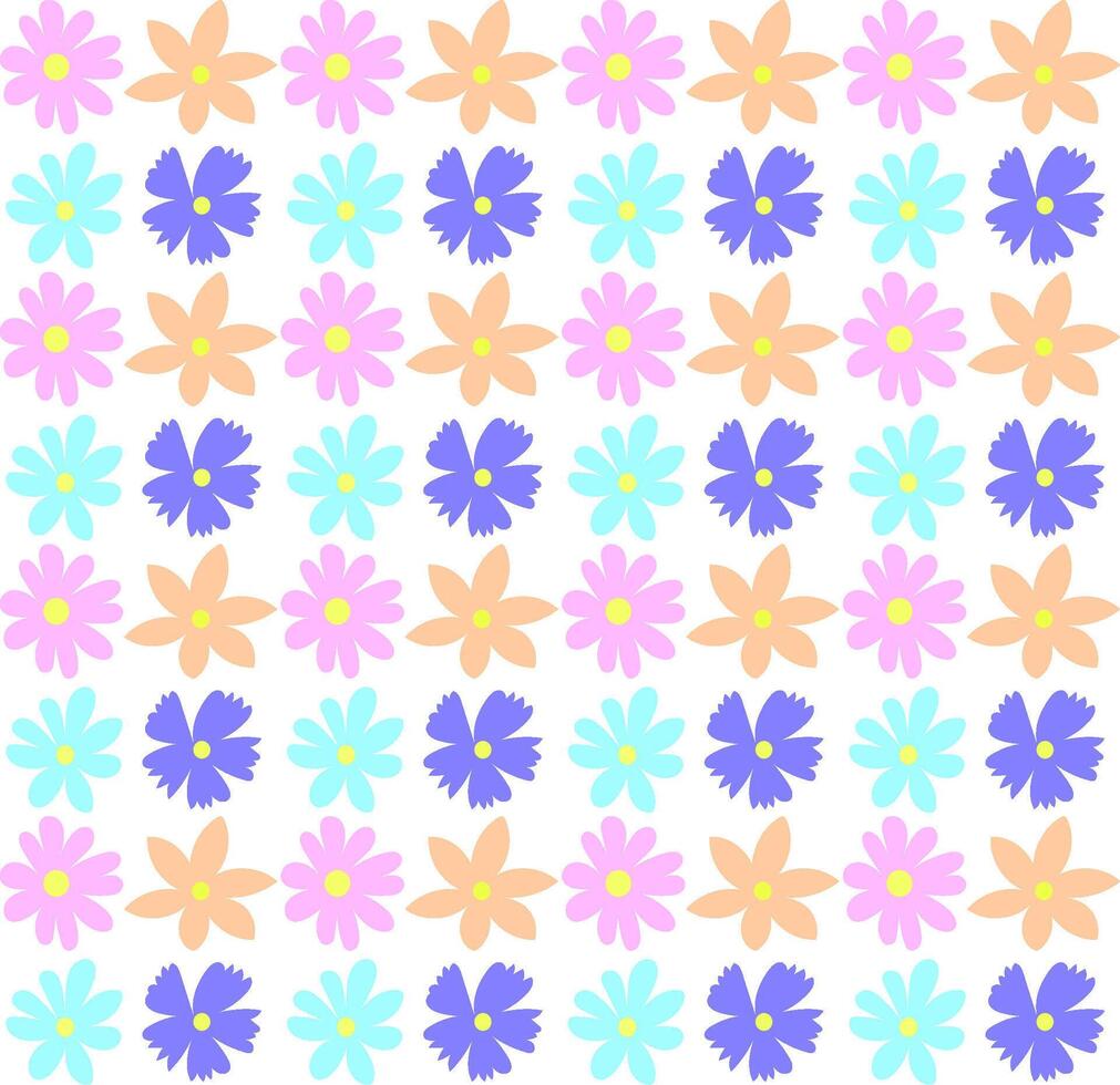 Seamless texture in the form of delicate flowers on a white background vector