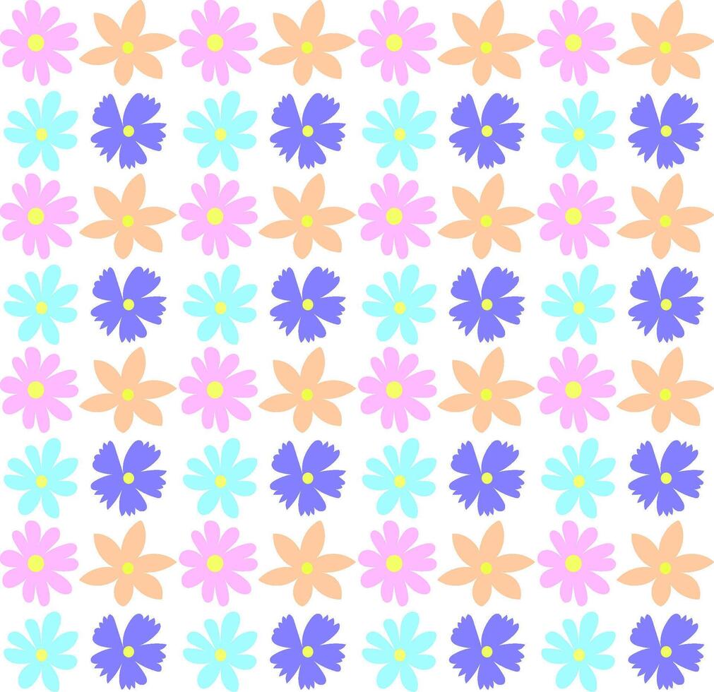 Seamless texture in the form of delicate flowers on a white background vector