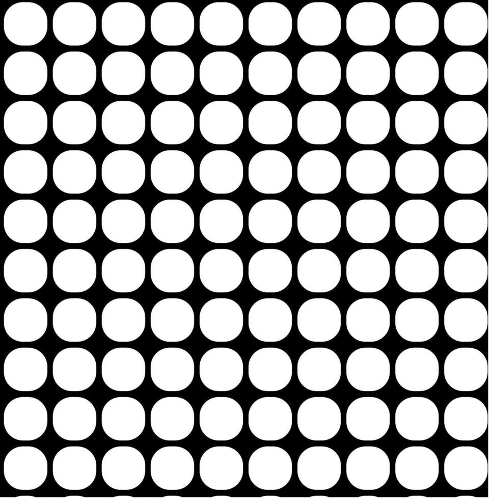 Geometric seamless texture in the form of a pattern of white circles on a black background vector