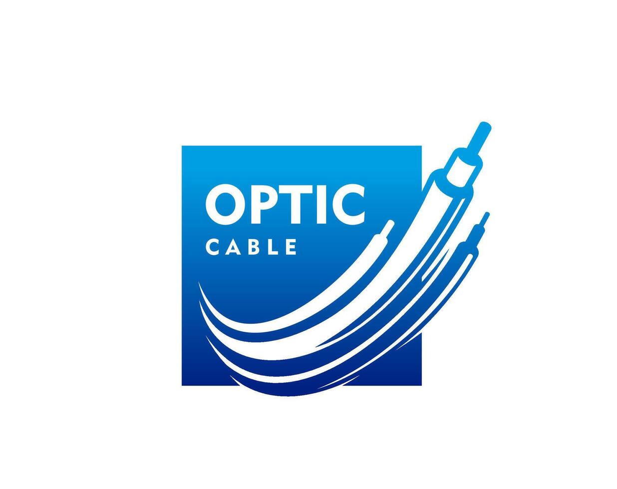 fibra óptico cable icono telecomunicación, Internet vector