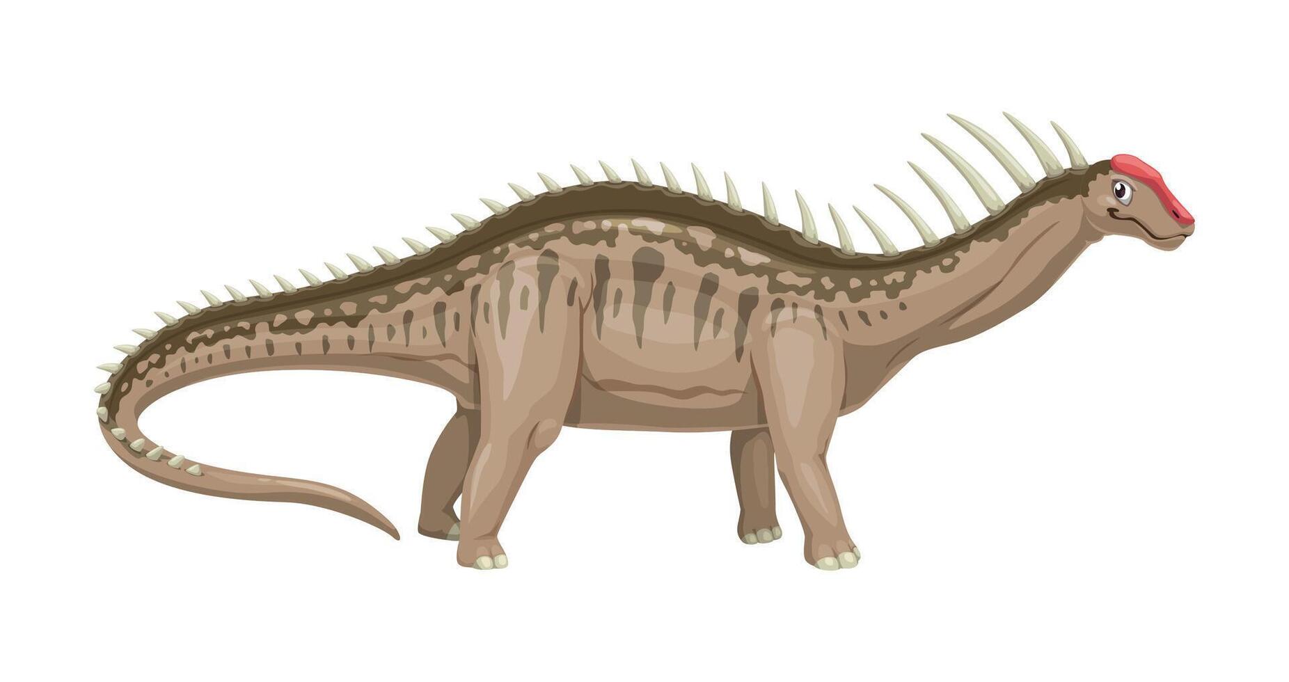 dibujos animados dicraeosaurio dinosaurio personaje, vector